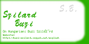 szilard buzi business card